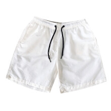 Liquidación de pantalones cortos para hombre, pantalones cortos casuales de playa de cinco puntos con cordón ajustable y bolsillo, color liso,