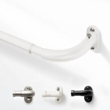 Rundum-Gardinenstangen für Fenster, verstellbar von 76 bis 122 cm (30-48 Zoll), 19 mm (3/4 Zoll) Durchmesser, Metallrohr für Gardinen und