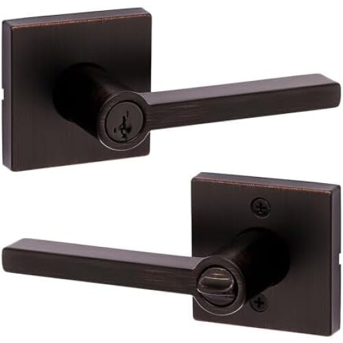 Λαβή πόρτας Halifax Entry με κλειδαριά και κλειδί, Venetian Bronze, αναστρέψιμος μοχλός,