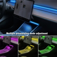 Voor Model 3 Y Auto-Interieur RGB Neonlicht LED Strip Middenconsole Dashboard Omgevingslamp (A)