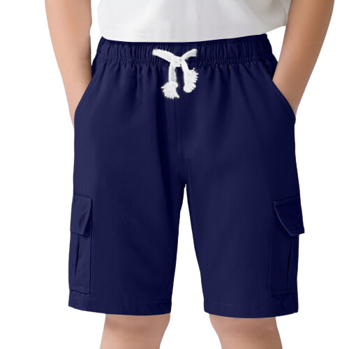 Barnas cargoshorts med elastisk midje