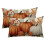 Orange Buffalo Plaid Græskar Pudebetræk 30x50 cm 1
