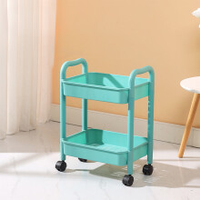 Chariot de rangement Ă roulettes avec roues verrouillables, 2 niveaux