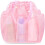 Bärbar duschlåda i nät, rosa, 1-pack 1