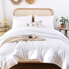Olijfgroene kingsize dekbedset van polyester, 3-delig