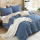 Boho effen dekbedovertrekset California King 1