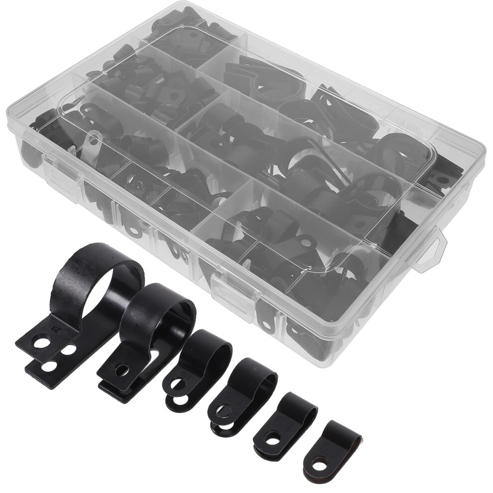 Clamps Plastic Nylon Black Wire Fixing Outdoor Wiring 200Pcs 9450273836942