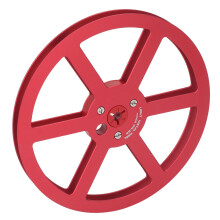 7 Inch Aluminum Alloy 1/4 Inch Open Reel with 6 Holes Red