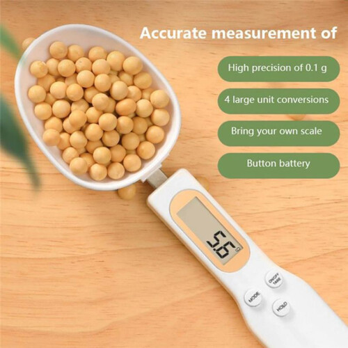 Báscula Digital para Cuchara, Cuchara Medidora Electrónica, Báscula de Alta Precisión para Alimentos y Café, para el Hogar. 2