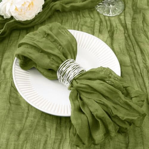 Χαρτοπετσέτες Campsite Green Cheesecloth 21x21" Συσκευασία των 12