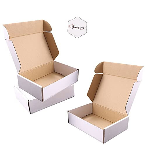 Caixas de envio brancas 7x5x2 polegadas, pacote com 20 unidades