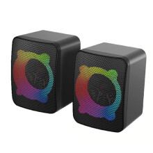 Cainteoirí Deisce USB RGB le Jack 3.5mm, 2 phíosa