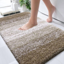 Badkamermat 36x24 inch, zachte microvezel met rubberen rand.