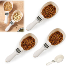 Cucchiaio dosatore elettronico, bilancia da cucina digitale con display LCD, 800 g/0,1 g, 5 unità, per cibo per cani/gatti e per la preparazione di