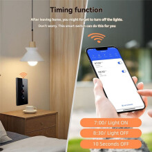 Tuya WiFi Touch 110-240V 2.5D Concave Stijl Zigbee3.0 Signaalversterker Werkt met Alexa Home 1 Gang