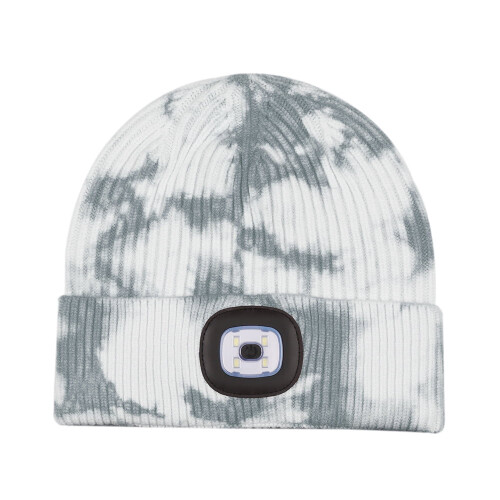 Φωτιζόμενο καπέλο σκουφάκι tie-dye με LED, επαναφορτιζόμενο καπέλο κεφαλής USB με