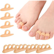 Hammer Toe Corrector and Straightener - 8 Pcs Toe Support Pads Cushion - Realign Bent, Crooked, Curled, Claw, Hammer Toes - One Loop Design