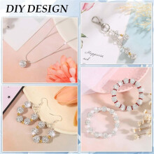 150 Perline di Strass da 10 mm per La Creazione di Gioielli, Perline di Strass In Argilla Scintillante per La Creazione di Bracciali, Collane e