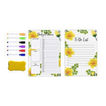 Magnetisk Akryl Daily Planner Memo Board med Raderbar Skrift för Kylskåp
