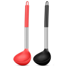 2-Pack Silicone Ladle Spoon, Non-Stick, Heat-Resistant, BPA-Free Soup Spoon for Cooking & Serving