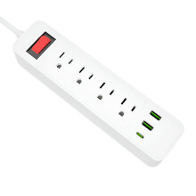 Surge Protector Power Strip 78.7In Extension Cord with 8 Outlets Charging Ports,Flat Plug Multi Plug Outlet Extender Charging Station for Home Office