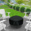 Fire Pit Cover Round 36 Inch Fire Pit Cover, Black, Windproof Drawstring and Waterproof Layer for 30-36 Inch Fire Pits 4