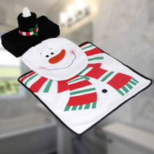 Kerst U-vormige toiletmatset met deksel en reservoir