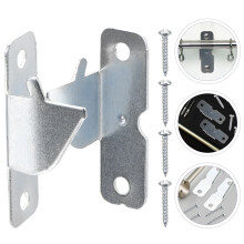 OUNONA 2 Sets Curtain Rod Bracket with Screws Window Hardware Rod Holders for Home Office
