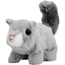 My Baby Squirrel Interaktiv Kosedyr | Realistisk Gående & Munnbevegelig Kosedyr Ekorn | Gave til Barn (Grått Ekorn - 1 STK)