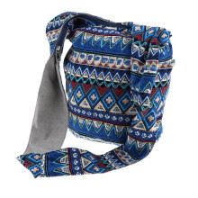 Geantă hippie hobo, lucrată manual, geantă hipster albastră