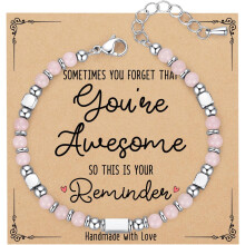 Tiny gemstone beaded bracelets for teen girls & women—perfect Christmas, Valentine's, Easter, birthday, Mother's Day, graduation gifts for her,