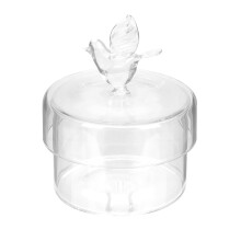 Glasskakekuppel med fuglehåndtak, 9,3 cm