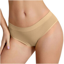 Naadloos ondergoed voor dames, ademend katoenen naadloos damesondergoed beige L