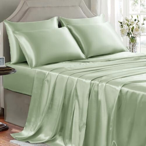 4-teiliges Satin-Bettwäscheset (Standardgröße)