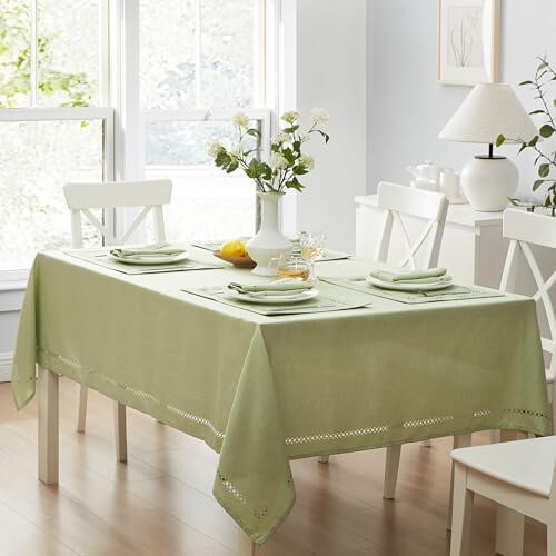 Wedgewood blå polyester rektangulär bordsduk 152 x 283 cm