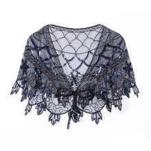 Women's 1920s Shawl Wraps,Sequin Beaded Flapper Evening Shawls for women formal/Party/Wedding/Formal/Harlem night