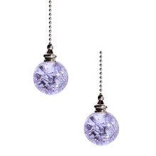 Clear Crystal Fan Pull Chain 21 inch 3mm Beaded