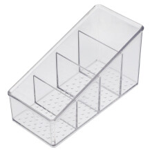 Transparante plastic tafelorganizer/opbergbak voor op het bureau (1 stuk)