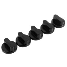 Perilla para cocina, 5 piezas, nueva, negra, universal, para cocina, horno, estufa de gas, interruptor de estufa, perilla para horno, para cocina,