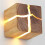 LED Decorative Cracked Wood Wall Light Square Solid Wood Wall Bedlight Corridor Balcony Decorative Lighting Wall Light 2
