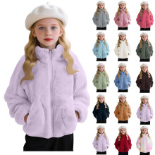 Fleece top voor peuters, meisjes en jongens, fleece hoodie, kinderjas met rits, sweatshirt voor peuters en kinderen