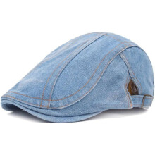 Gorras unisex de mezclilla estilo Newsboy, estilo Ivy Flat Ivy Gatsby Cabbie Driving Berets, gorras de algodón estilo Dad Cap para hombres y mujeres.