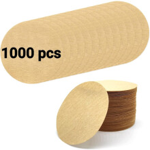 1000 Stück 2,68 Zoll ungebleichte Ersatz-Naturpapierfilter, rundes Kaffeefilterpapier, kompatibel mit Espressomaschinen, Moka-Kanne und