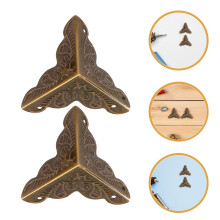 Protections d'angle marron antique pour meubles en bois (40 pièces)