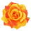 Presilha e broche de cabelo com rosa laranja artificial 1
