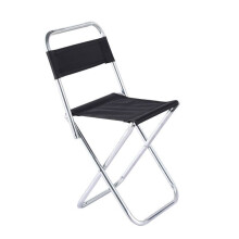 Silla Plegable Portátil de Acero Inoxidable para Exteriores con Respaldo: Ligera, Fácil de Transportar para Acampar y Pescar