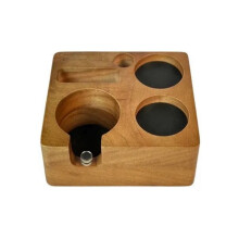 Adjustable Multifunctional Wooden Coffee Tamper Base Holder Accessories for Portafilters 51mm Powder Pressing