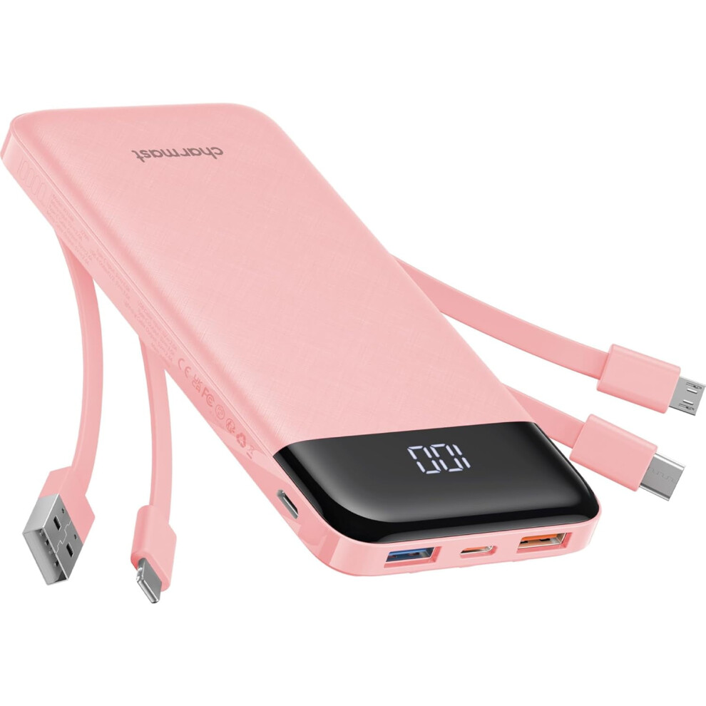 Portable 10000Mah Power Bank With Built-In Cables 6 Outputs 9132278258096