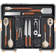 Organisateur de tiroir à couverts extensible 22 pouces