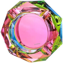 K9 Crystal Color-Changing Ashtray Heavy Glass 1 Piece